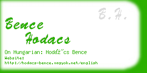 bence hodacs business card